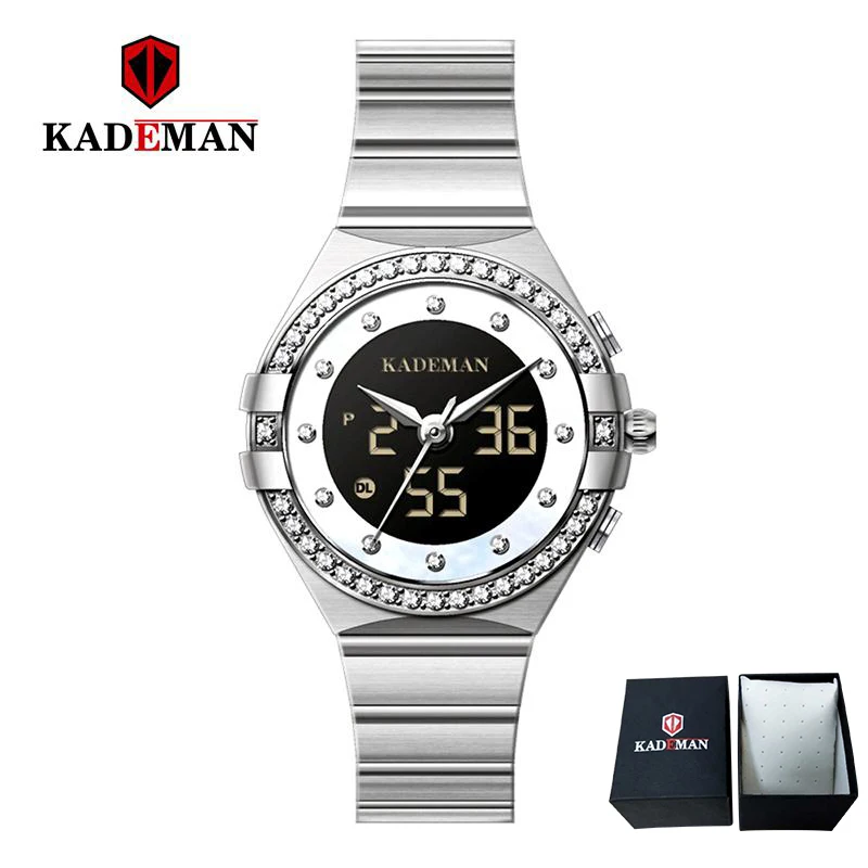 Kademan новые модные минималистичные женские часы со стразами и браслетом Часы Montre