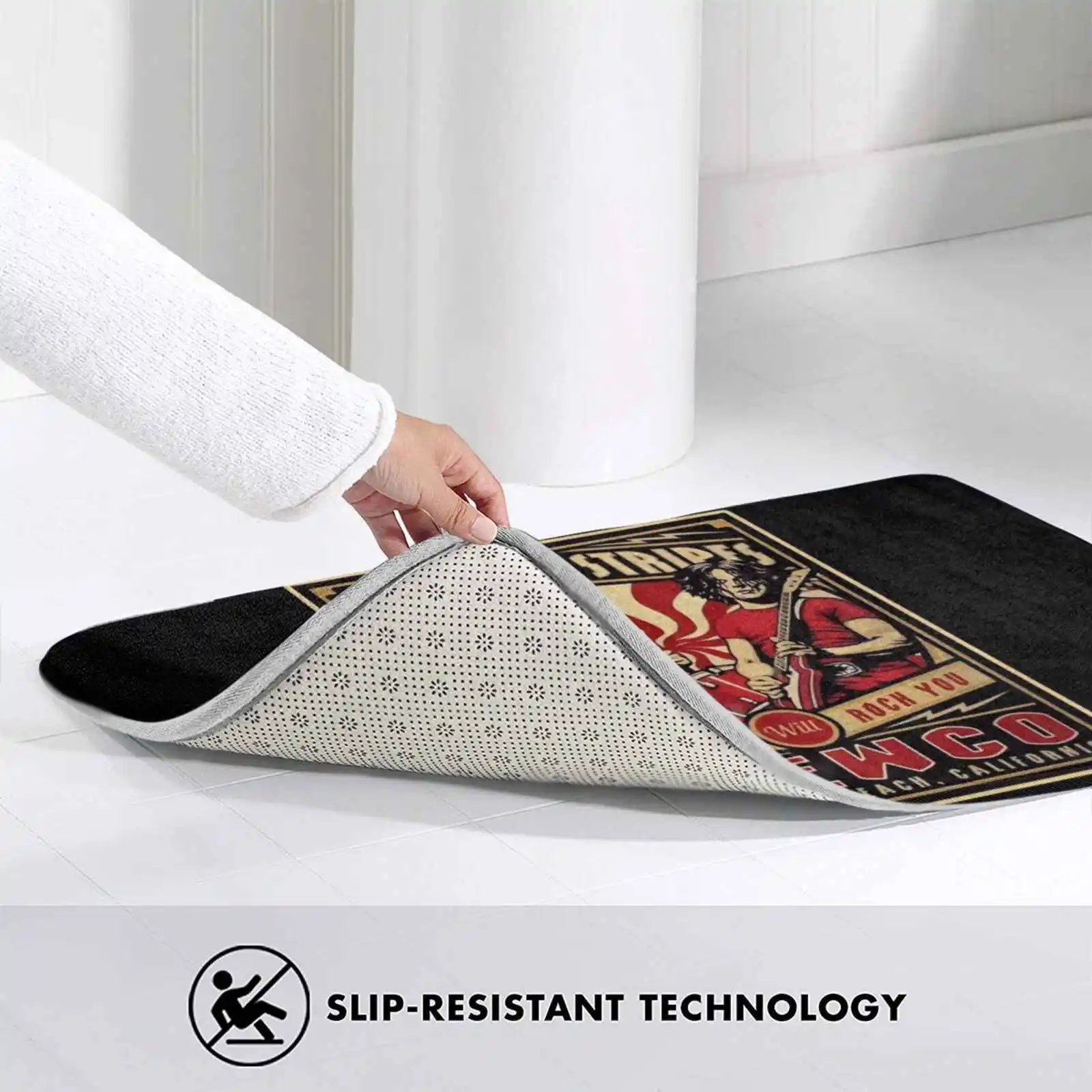 Лидер продаж мягкий домашний Противоскользящий коврик с белыми полосками Jack