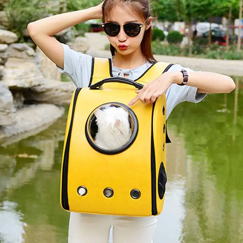 Переносная переноска для домашних животных рюкзак кошек и собак дышащая