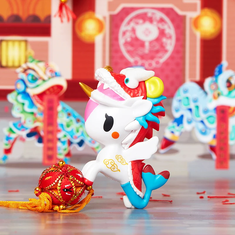 Глухая коробка подлинный Единорог китайский новый год Серия Аниме Кукла девочка