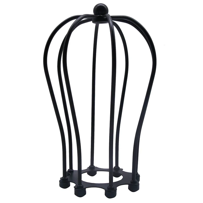 

Black Lamp Shade Bulb Cage Holder Iron Light Frame Guard Torch Display