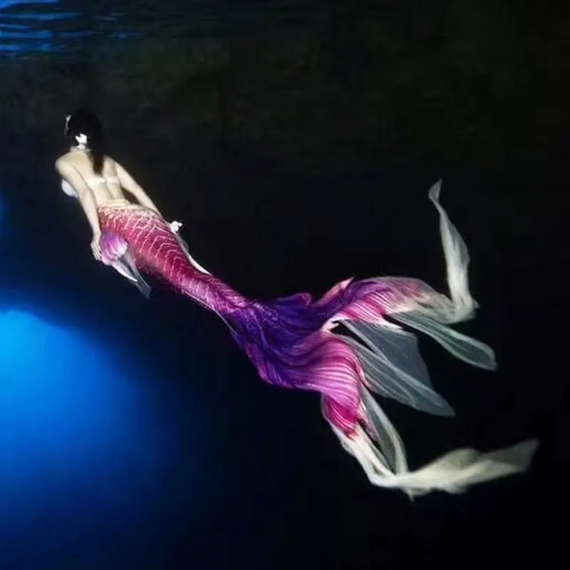 Женский костюм Русалочки с моноластами комплект для плавания бикини взрослых