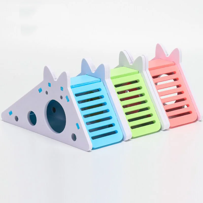 

Hamster Hideout Cute Hamster Exercise Toy Wooden Hamster House with Ladder Slide for Guinea Pig Hamster Accessories Hamster Cage