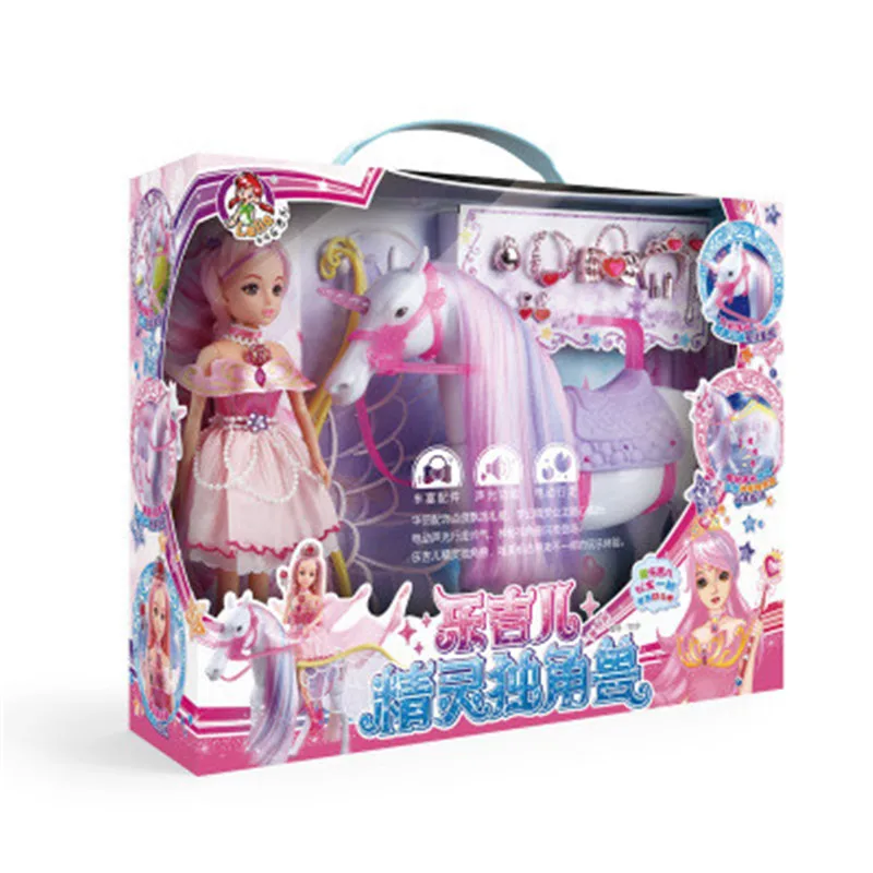 

Princess Unicorn Set Girl Play House Doll Decoration Creative Children Birthday Gift Educational Toys X4785