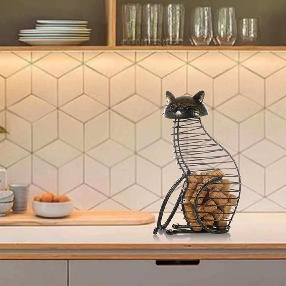 Кухонный практичный контейнер для вина в форме кошки украшение рукоделия барная
