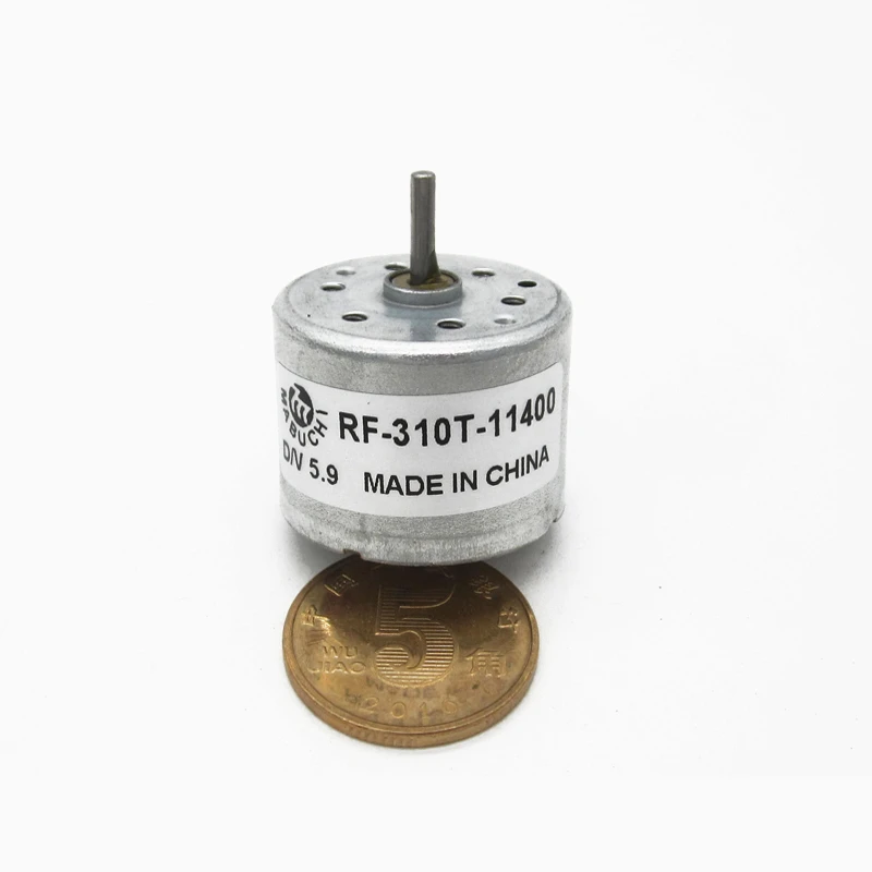 Небольшой DIY двигатель постоянного тока RF-310T-11400 5v3v6v длинный вал для USB