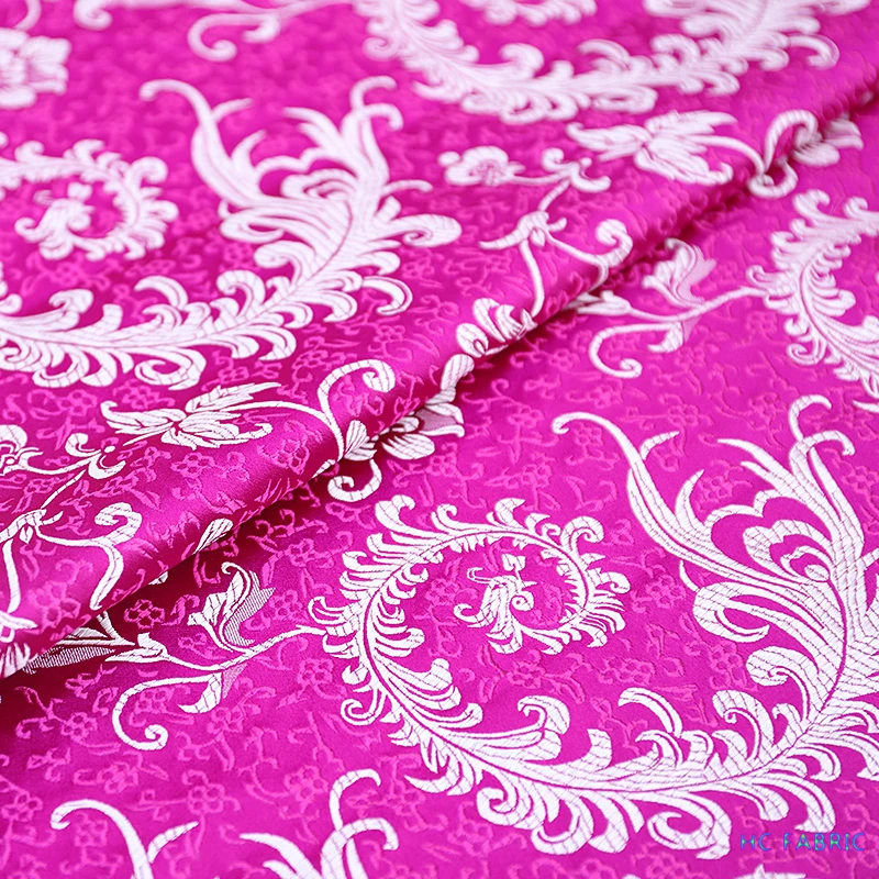 

75cm Brocade Fabric Imitation Silk Fabrics Flower Fabric for Sewing Satin Material for Dress Needlework