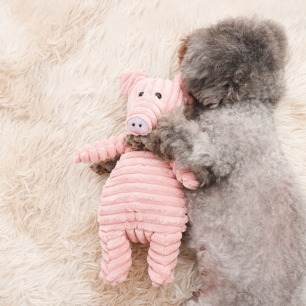 

A1 пищалка для домашних животных, игрушка, прочная Милая свинья, создание звука, плюшевая собака, игрушки для прорезывания зубов для маленьки...