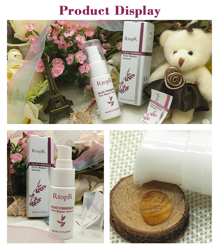 

Glycyrrhiza Repair Serum Shrink Face Pore Oil Control Anti Wrinkle Whitening Cream Effectively eliminate acne marks