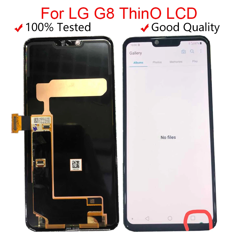 Оригинальный 6 1 ''OLED для LG G8 ThinQ ЖК дисплей Дисплей кодирующий преобразователь