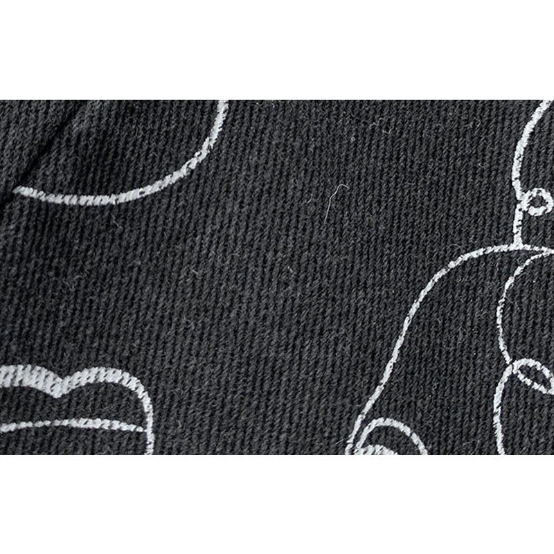 

Loose Coated Vintage Washed Boyfriend Jeans 2021 High Waist Jeans Woman Plus Size Street Style Abstract Print Denim Pants Cotton