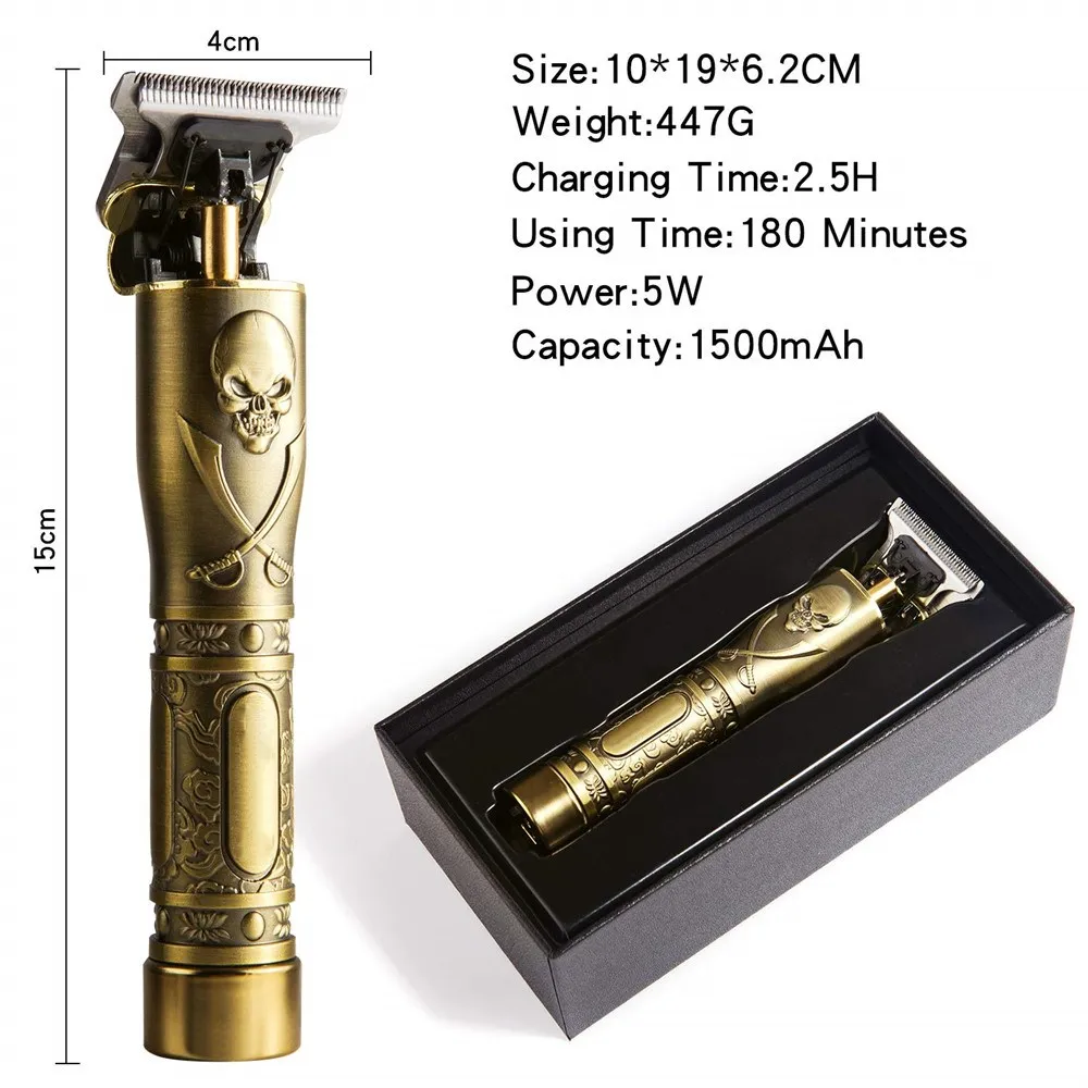 Мужские аккумуляторная машинка для стрижки волос 0 мм лысый Профессиональный heavy