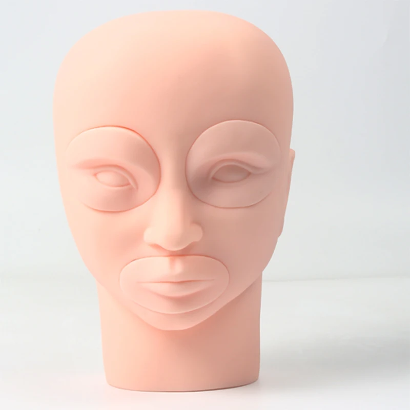 

3D Permanent Makeup Practice Skin Replacement 2 Eyes and 1 lips training mannequin head For Tattoo Practice Skin