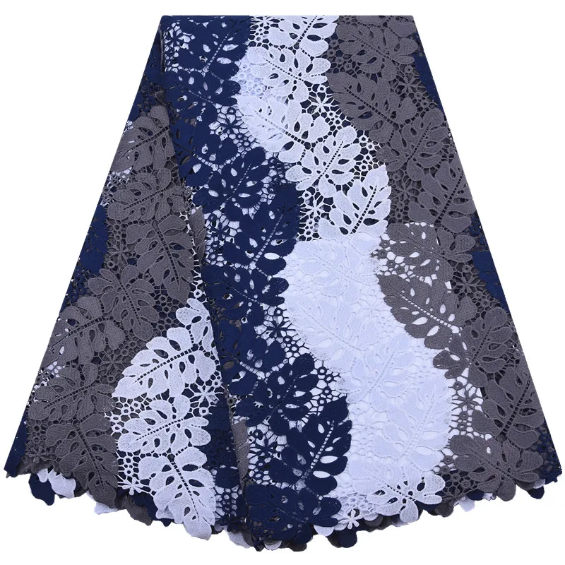 

Latest Nigerian African Cord Guipure Lace Fabric 2020 High Quality Water Soluble Cord Lace French Mesh Lace Fabrics For Wedding