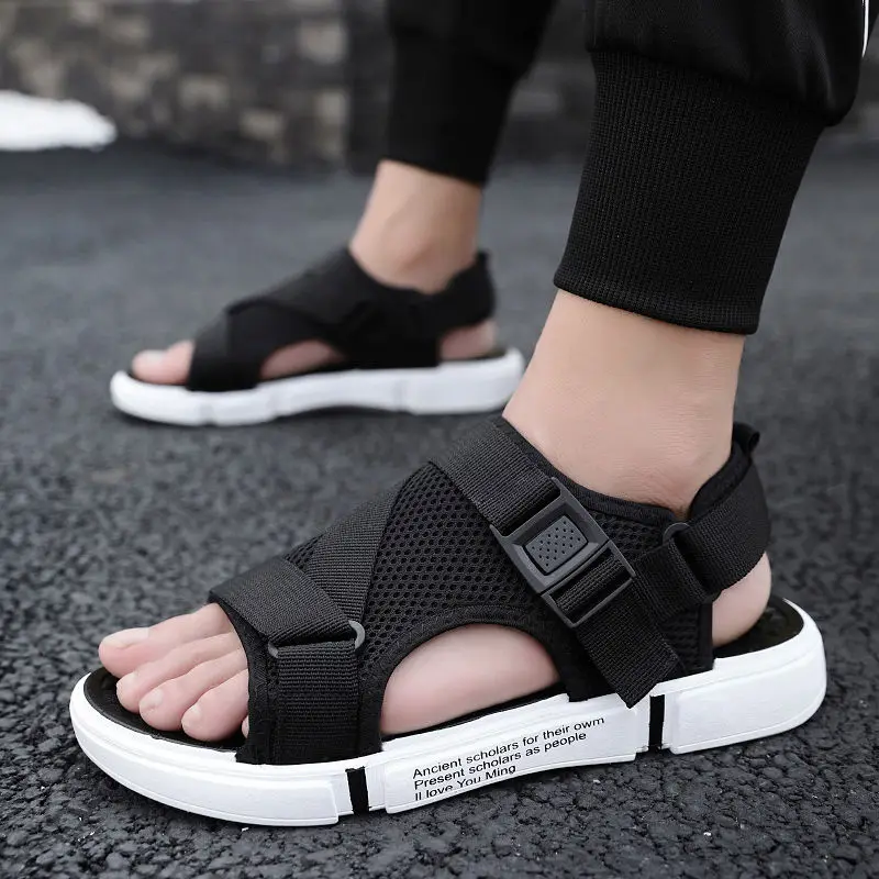 

2021Outdoor Breathable Comfort Slip on Plus Size Open Shoes Casual Men Sandals Summer Shoes Sandal Mens PVC Sandalias