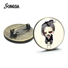 Модные броши в стиле Токийский Гуль, выпуклые стеклянные булавки с мультяшным рисунком, значок для косплея, булавка для одежды, воротника, рюкзака, ювелирные изделия, аксессуары