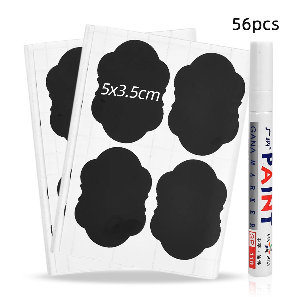 56 шт. наклейки для банок и специй этикетки буфета женских бутылок