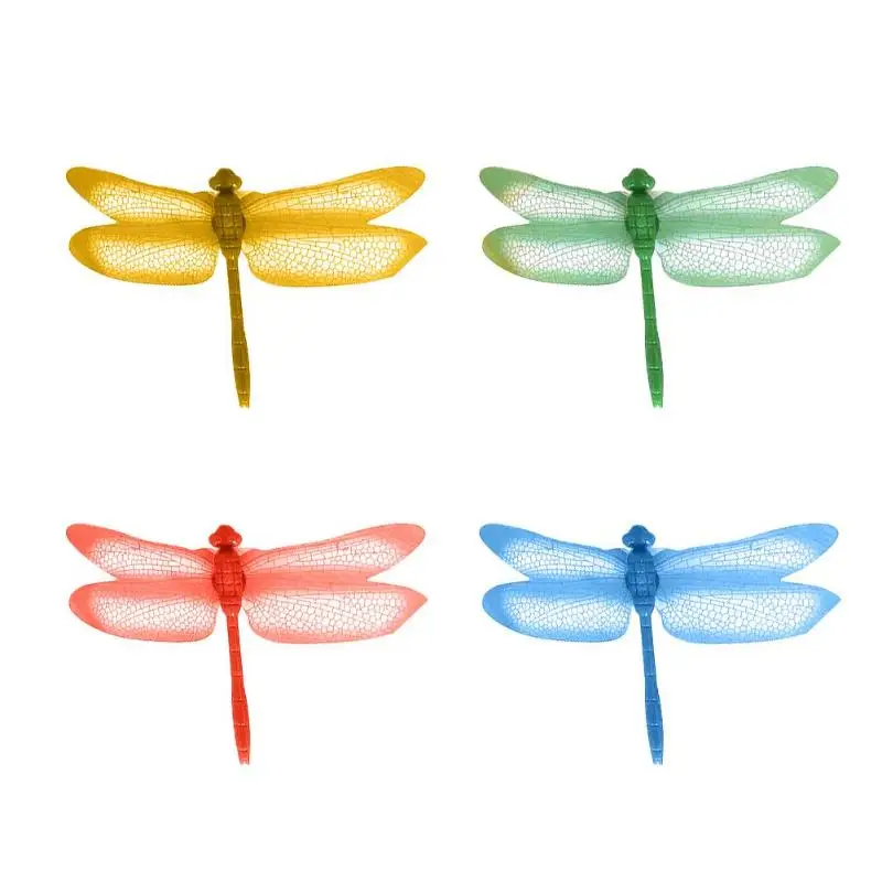 4 шт. ПВХ 3D наклейки в виде стрекозы | Дом и сад