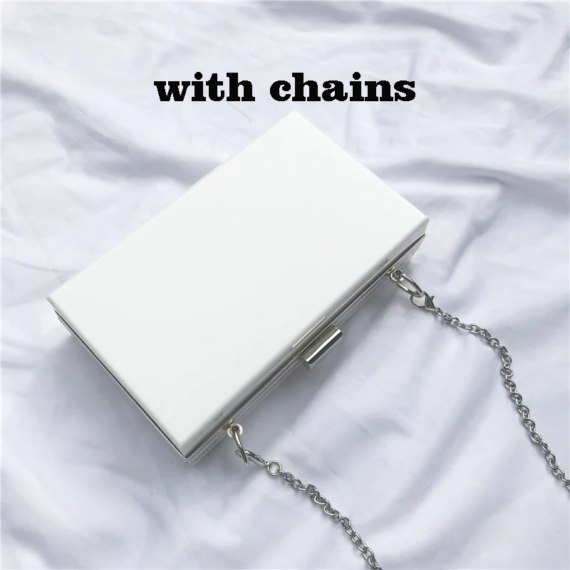WT2 Silver O Chain Женская акриловая прозрачная сумка, сумочка, милая прозрачная сумка через плечо, женская прозрачная сумка, вечерние, свадебные, вечерние клатчи - Цвет: WT2 Silver O Chain