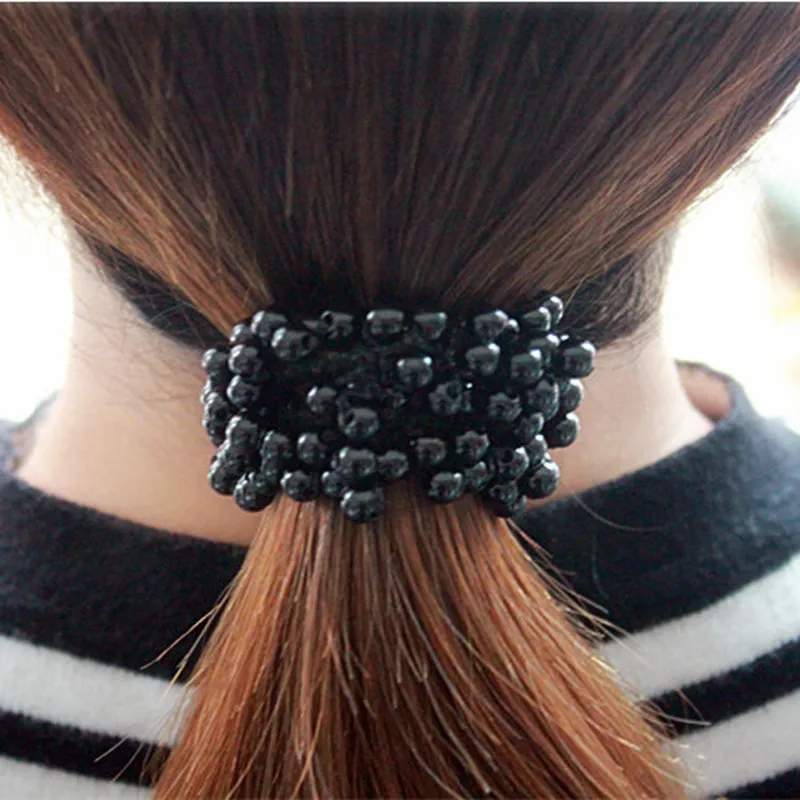 Резинки для волос с жемчужинами и бусинами эластичные резинки женщин заколки