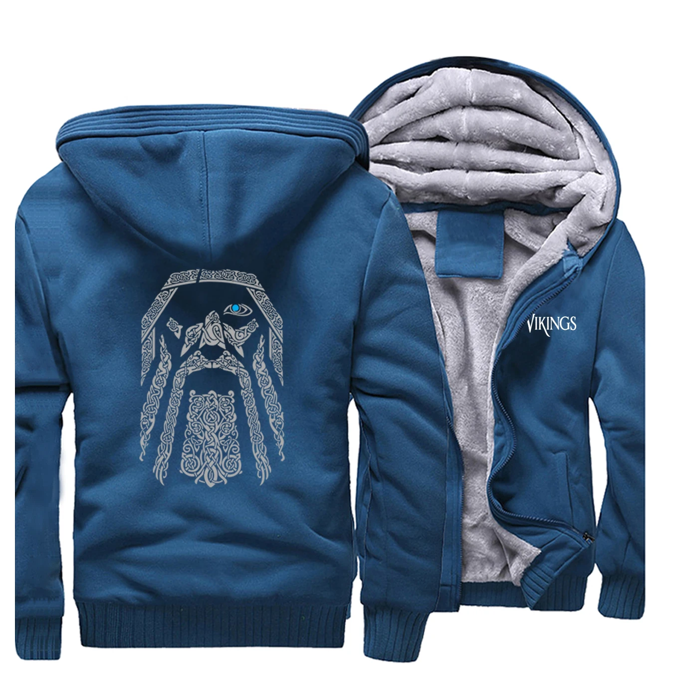 

Vikings Odin Man Hoodies Sweatshirts Men's Warm Casual Men Clothing Winter Jacket Men Retro Coat Harajuku Fleece Male Streetwear