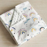 baby cotton super soft blanket rainbow 3d dot toddler baby blanket swaddle 100x75cm