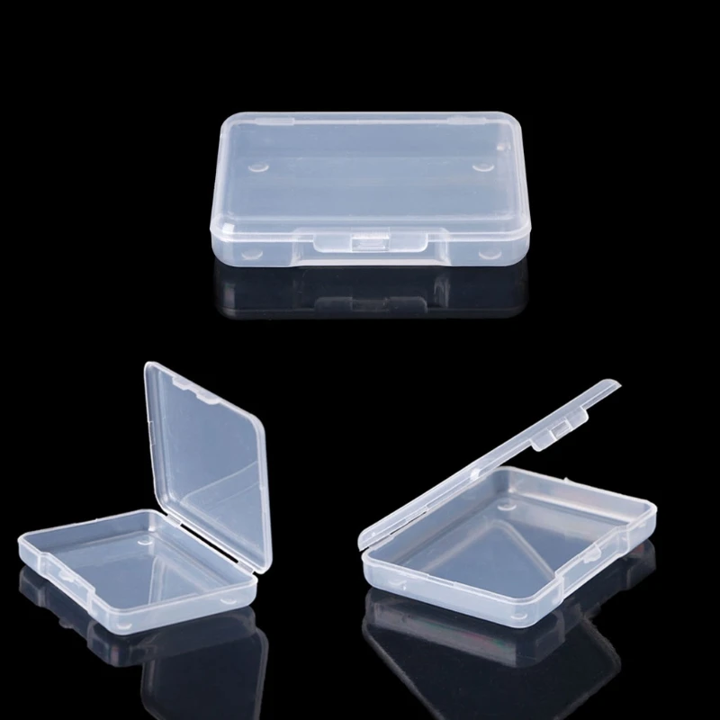 

Rectangular Plastic Clear Transparent Storage Box Collection Container Organizer