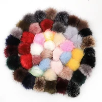16pcslot coloful false hairball hat ball pompom fake fox fur hat ball pom pom diy handmade clothing knitted hat accessories