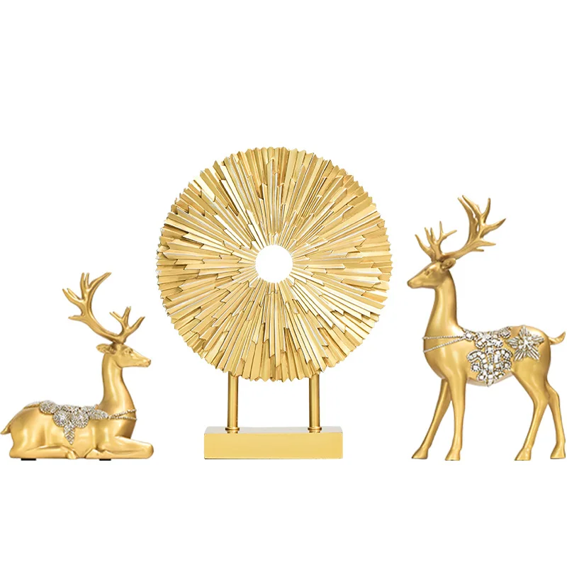 

Абстрактный Золотой статуэтки, украшения дома мебель фабрики поделки для декора комнаты свадебные подарки современный дизайн орнамент ску...