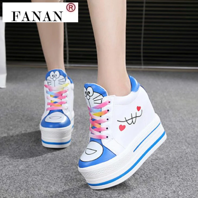 

Women Sneakers 2021 Spring Autumn High Heels Ladies Casual Shoes Women Wedges Platform Shoes Female Thick Bottom Trainers