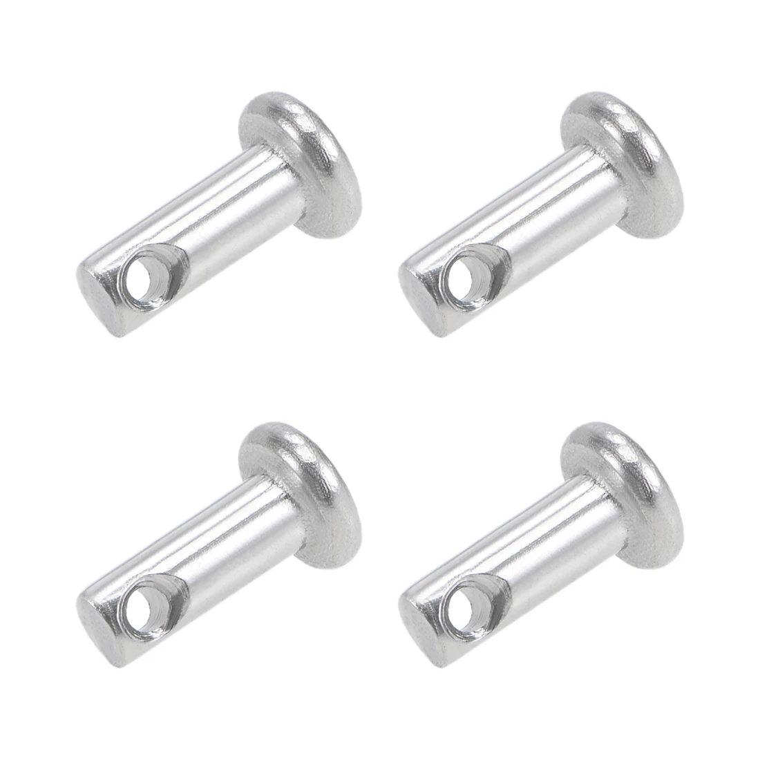 

uxcell 4Pcs 3mm 4mm 5mm 6mm 8mm 10mm Flat Head Single Hole Clevis Pins Stainless Steel Link Hinge Dowel Pins Fasteners