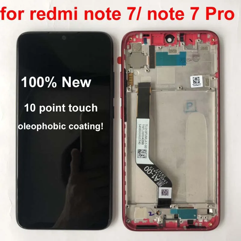 Новинка,, для Xiaomi Redmi Note 7, Note 7 Pro, глобальный экран, сенсорный экран в сборе, ЖК-дигитайзер, запчасти для сенсорного экрана+ рамка