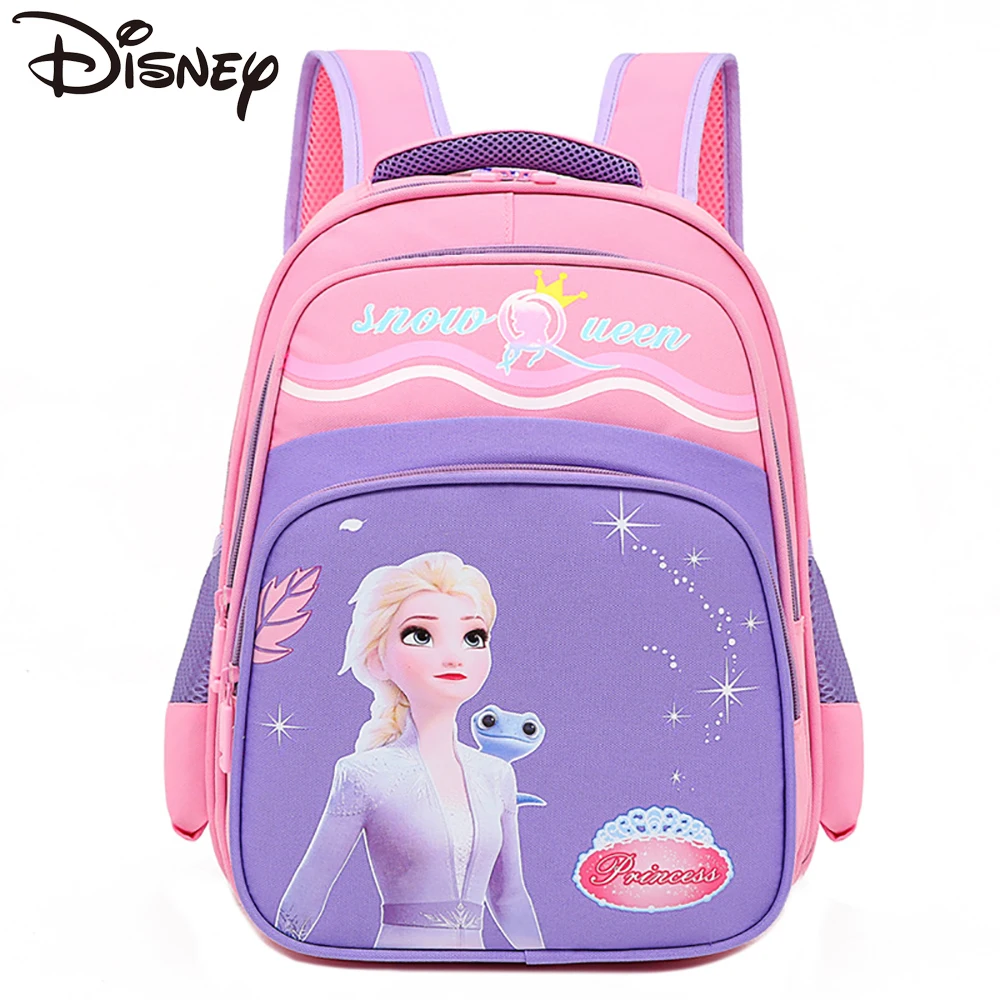 

Disney Elsa Kindergarten Schoolbag Grade 1-3 Boys Girls Burden Reduction Shoulder Backpack 3-9 Years Old Children Spine Backpack