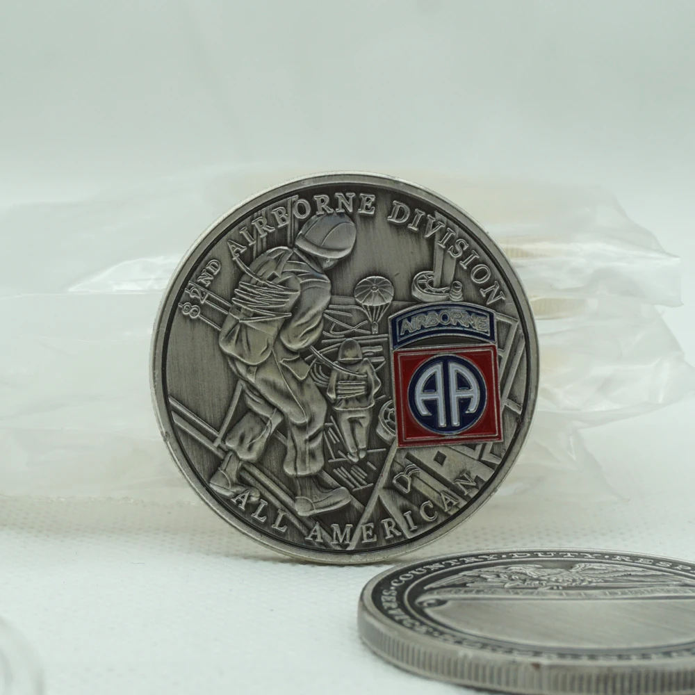 

USA 82nd Airborne Division Challenge Coins Custom Souvenir US Eagle Military Commemorative Coin Collection