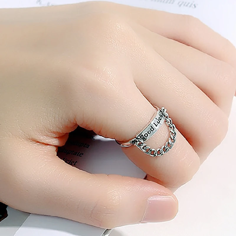 Модное хипстерское кольцо на палец с буквами алфавита удачу из тайского