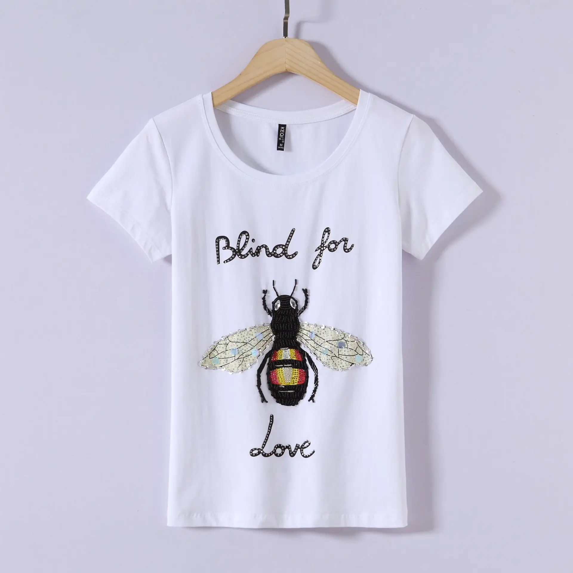 

Повседневная футболка женская летняя хлопчатобумажная футболка со стразами размера плюс M-3xl женские топы футболки черный Kawaii Топ Футболка