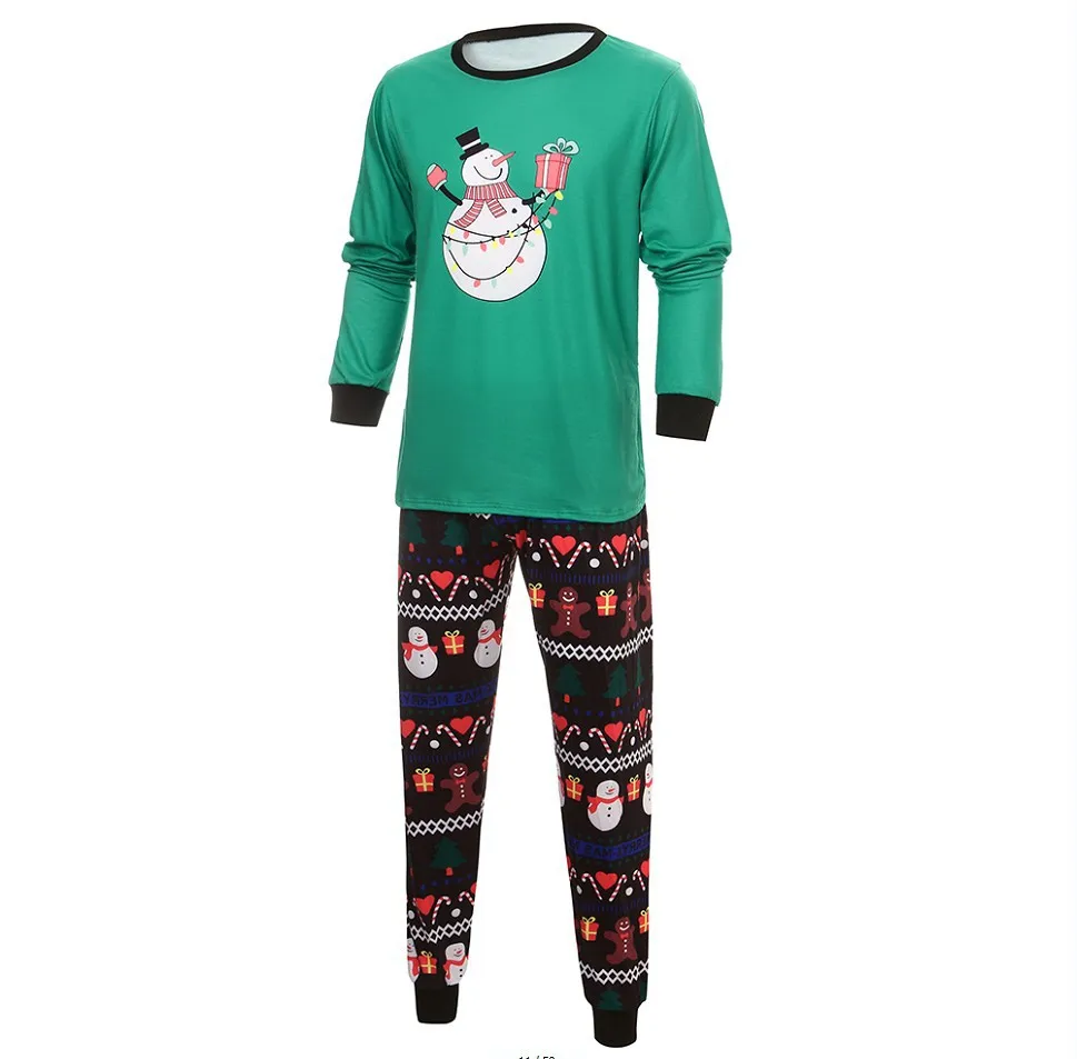 

Christmas Pajamas Two Pieces Sets Women Autumn Winter Letter Elk Tree Print Long Sleeve Tops+Stripe Long Pencil Pants Home Suits