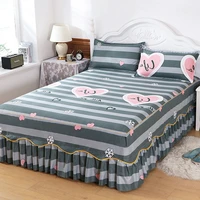 1 pcs bed skirt non slip one piece bed skirt bedspread simmons protective cover can not shrink the ball