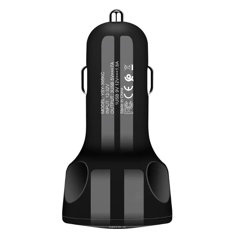 Автомобильное зарядное устройство для прикуривателя 12 В USB QC 3 0 быстрая зарядка