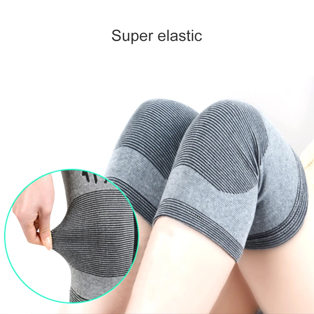 Бамбуковые угольные наколенники с высокой эластичностью для теплой защиты от артрита во время велосипедных прогулок на свежем воздухе для мужчин и женщин.