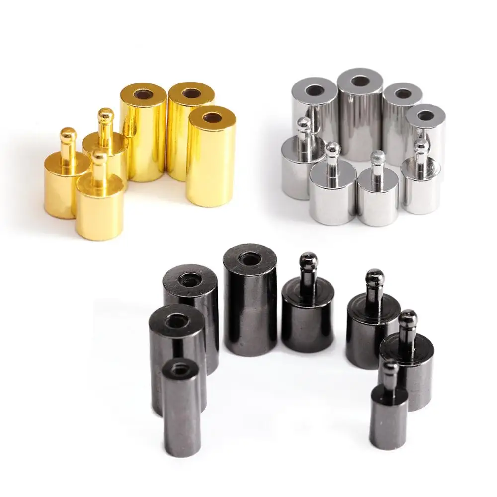 Металлические Концевики 10 шт./лот черного/золотого/родиевого цвета застежки для