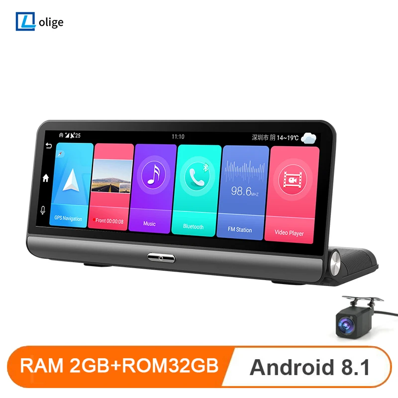 4G Видеорегистраторы для автомобилей Android 8 1 ADAS дюймов приборной панели