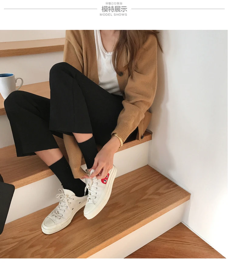 Осенний спортивный костюм брюки прямые черные укороченные для женщин девять