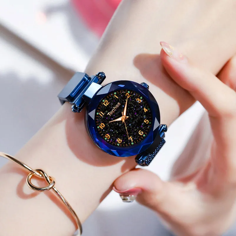 Часы женские кварцевые с магнитной пряжкой и римскими цифрами|Женские наручные