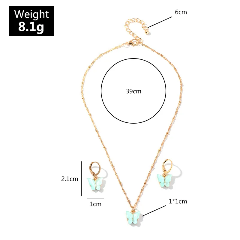 Женское колье с подвеской бабочкой Корейская версия ожерелья до ключиц