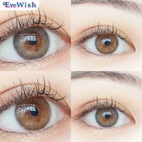 EYEWISH-2pair pcs Natural Lenses Contact Lenses for Eyes Cream Tone Series Natural Pupil Eye Color lens Yearly Use DLA 14 2mm 