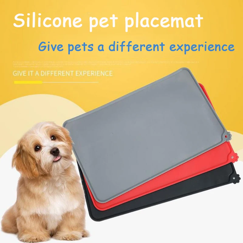 

Silicone pet dog food dog paw pad waterproof and spill-proof pet pad pet cat litter pad cleaning pad pet supplies