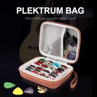 2021 guitar picks storage bag portable pu fabric oxford cloth travel portable carrying solid color black