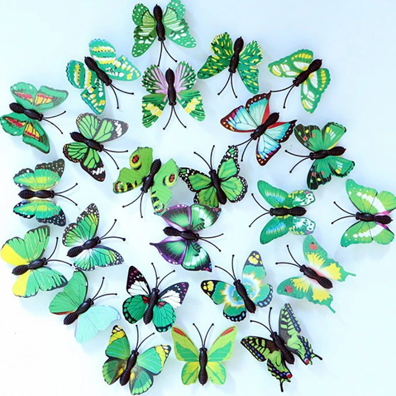 20 шт./компл. 3D Наклейка на стену в виде бабочки для гостиной домашний декор