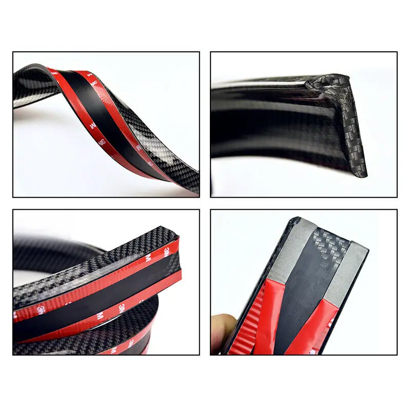 

Universal 150cm 3D Carbon Fiber Trunk Spoiler Roof Lip Body Kit Trim Wing Tail